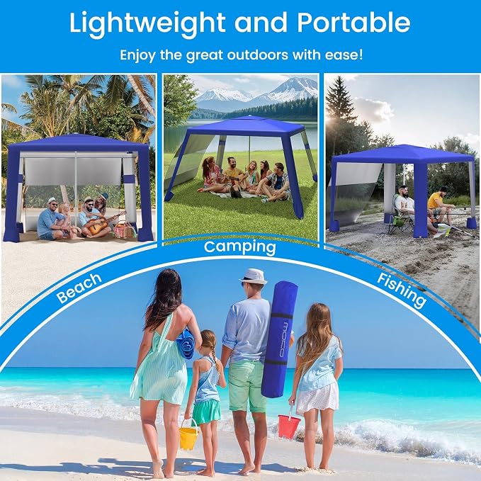 MoKo Beach Cabana, UPF 50+ Protection Easy Setup Beach Tent Sun Shelter - Image 9