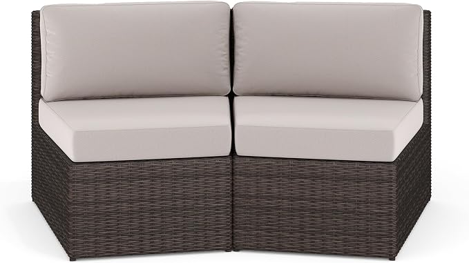 Martha Stewart Bedford Indoor-Outdoor Modular Patio Curved Sectional Sofa Seats by MarthaStewart