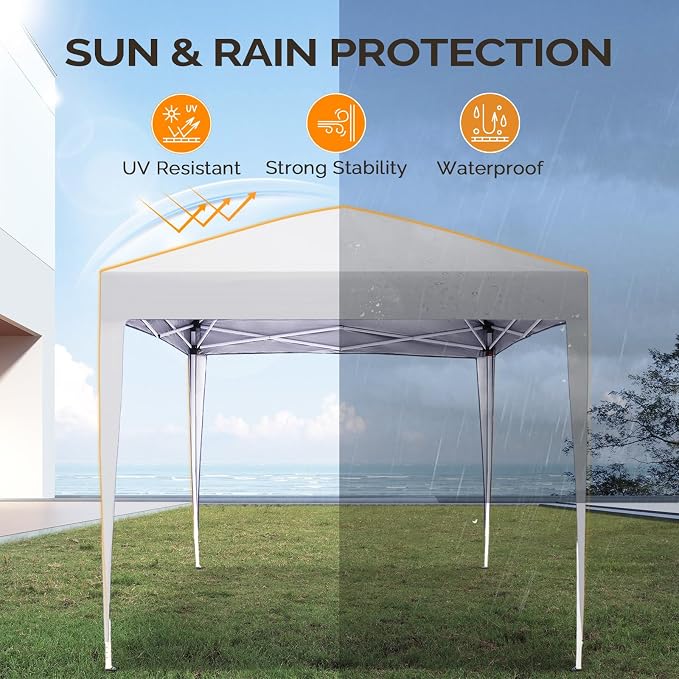 VINGLI Pop Up Canopy Tent with Sidewalls, Outdoor Gazebo Canopy Tent, Patio - Image 4