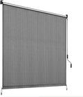 LIFERUN Outdoor Roller Sun Shade 8' W x 6' H, HDPE Shade Cloth by PowerYourEveryWorkout