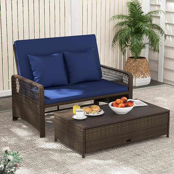 RELAX4LIFE Wicker Patio Outdoor Daybed - Image 9