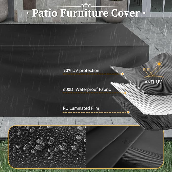 Aoxun 6 Piece Patio Furniture Set - Image 6