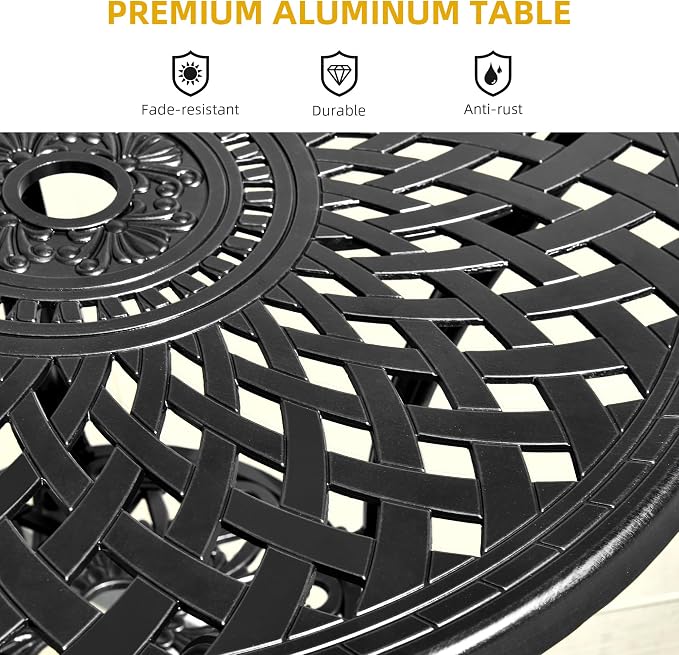 DWVO 30 Inches Round Patio Dining Table - Image 5