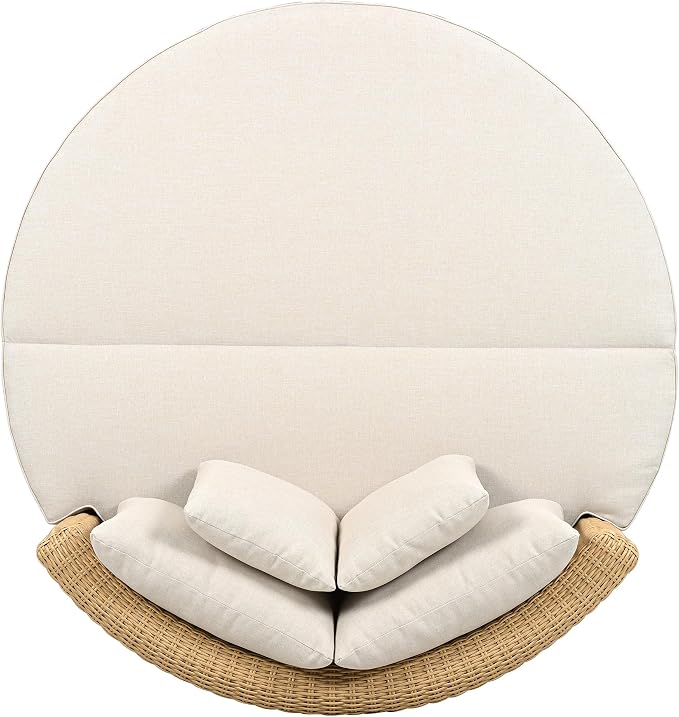 Scott Living Jennie Outdoor Round Wicker Daybed - Image 8