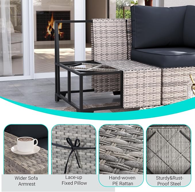 10-Piece Outdoor Patio Furniture Set - Image 7