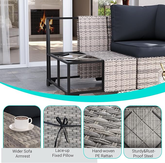 9-Piece Outdoor Patio Furniture Set - Image 4