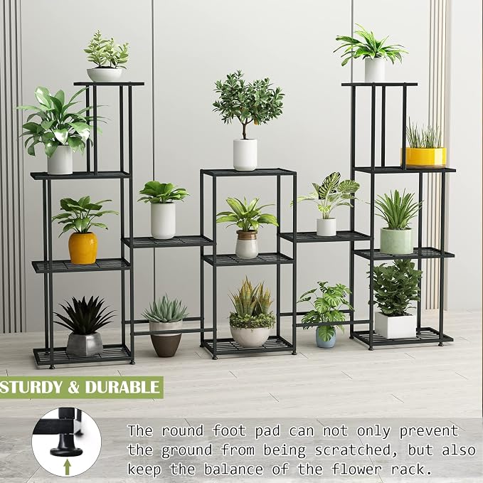 Twhep Tall Multi Tier Plant Stand, 13 Tiers Multifunctional Plant Stands - Image 3