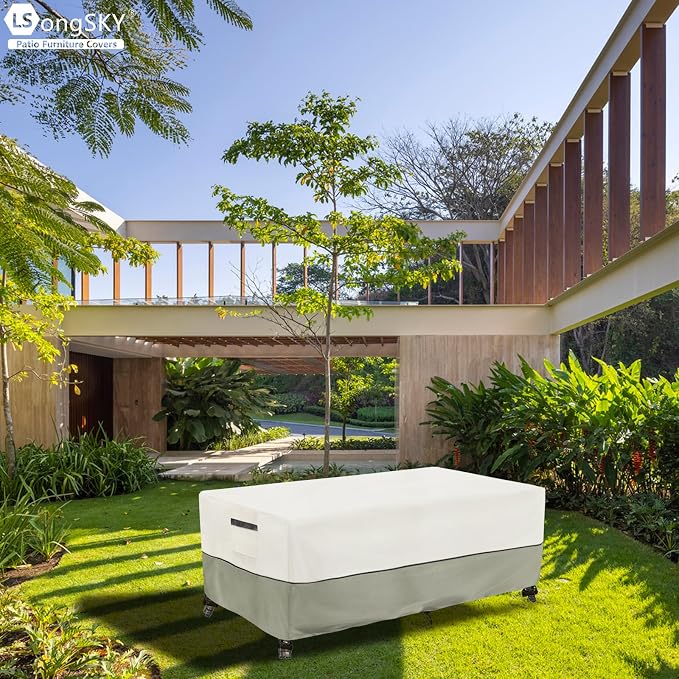 Outdoor Coffee Table Cover, Waterproof Rectangular Patio Small Side Table Cover - Image 4