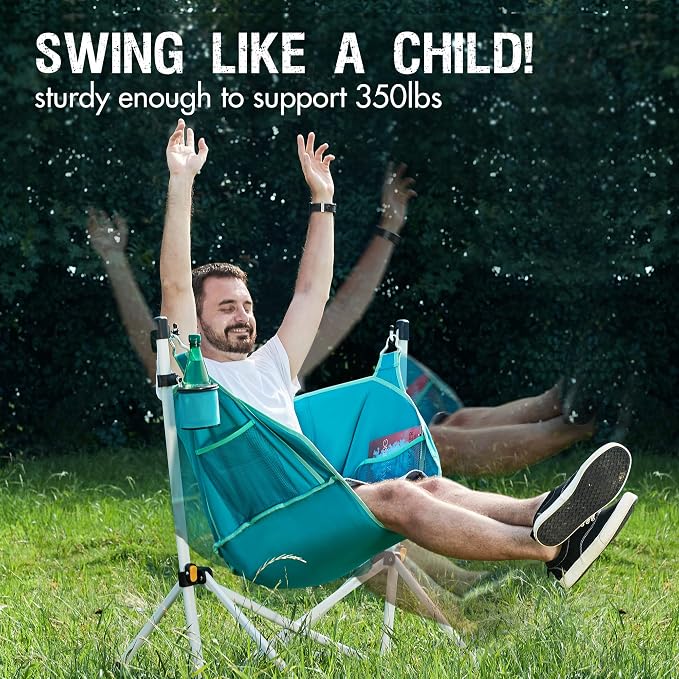 Portal Hammock Camping Chair Folding Rocking Chair Portable Swinging Chair - Image 3