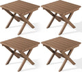 SERWALL Folding Outdoor Side Table Set of 4, Small Adirondack Side Table by SERWALL
