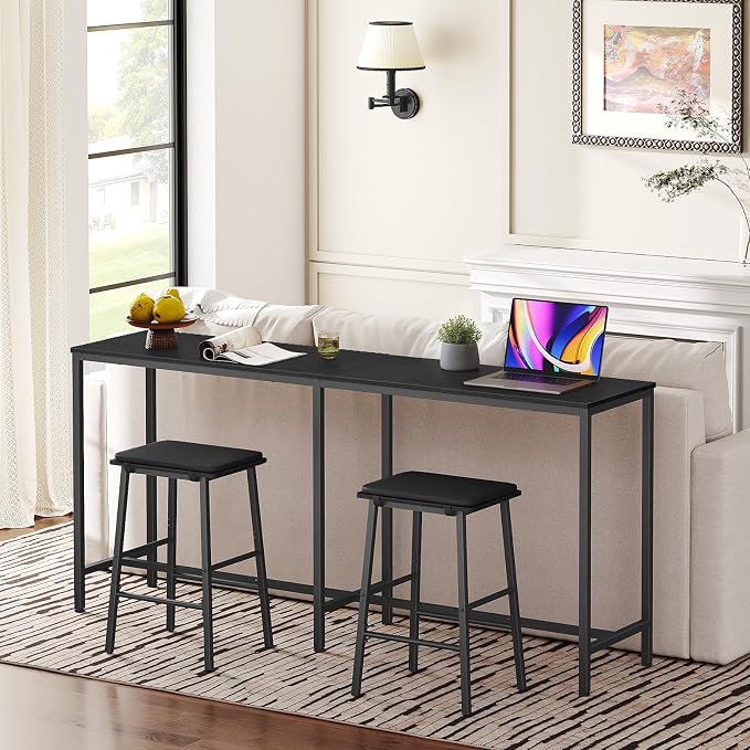 70.8" Long Bar Table, Counter Bar Height Table, High Top Table, Rectangular - Image 2