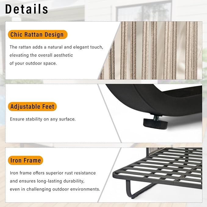 Harper & Bright Designs Outdoor Daybed, Patio Daybed - Image 8