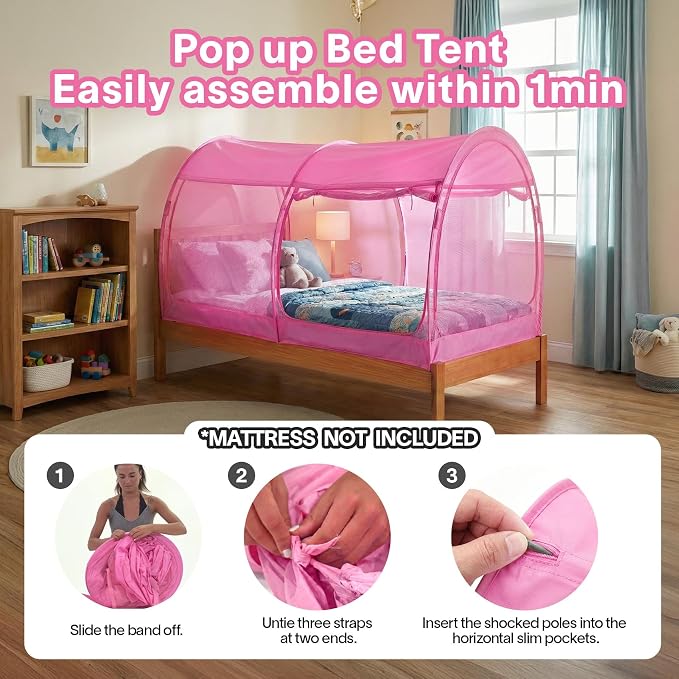Alvantor® Mosquito Net Bed Canopy Tents Dream Privacy Space Twin Size Sleeping - Image 3