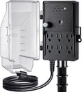 SURAIELEC Outdoor Power Stake Light Timer, Dusk to Dawn, 6 Electrical Outlet by SURAIELEC