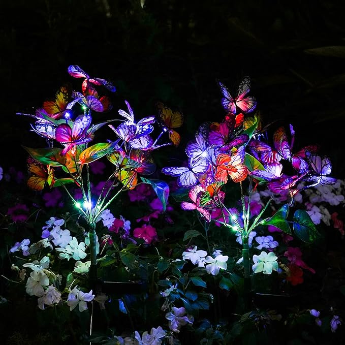 Solar Garden Lights Solar Lights Outdoor Waterproof Decorative 4 Pack - Image 7