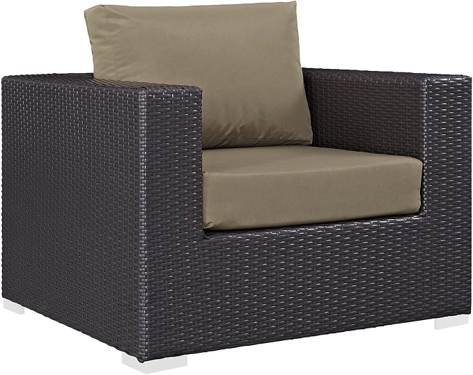 Modway Convene Wicker Rattan Outdoor Patio Arm Chair - Image 4