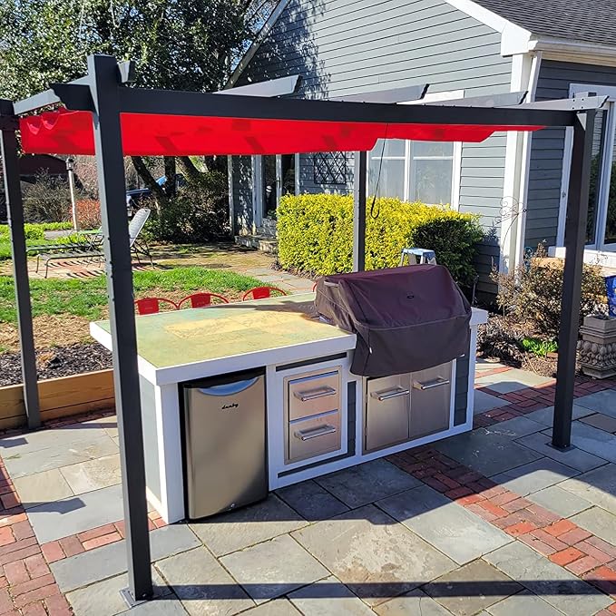 PURPLE LEAF 10' X 12' Outdoor Retractable Pergola by PURPLELEAF