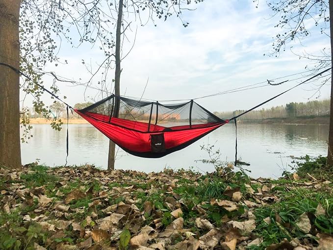 Sunyear Camping Hammock, Portable Single & Double Hammock - Image 4