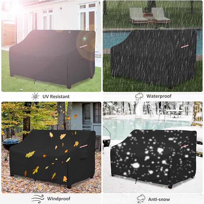 okcool Heavy Duty Patio Sofa Cover, 100% Waterproof 3-Seater Outdoor Sofa Cover - Image 7