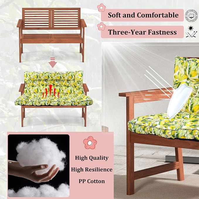 2-3 Seat Swing Replacement Cushion, Outdoor Bench Cushions - Image 2