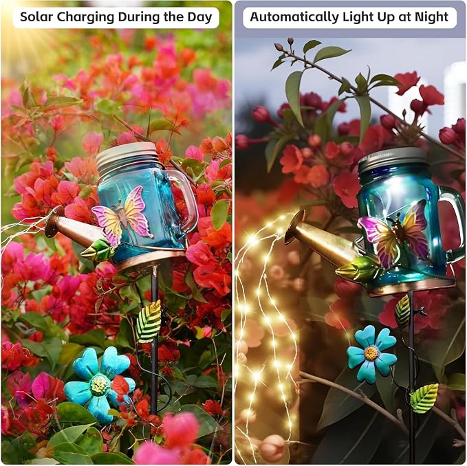 Solar Watering Can Light, Yard Outdoor Decor Lights, IP65 Waterproof, Hanging - Image 3