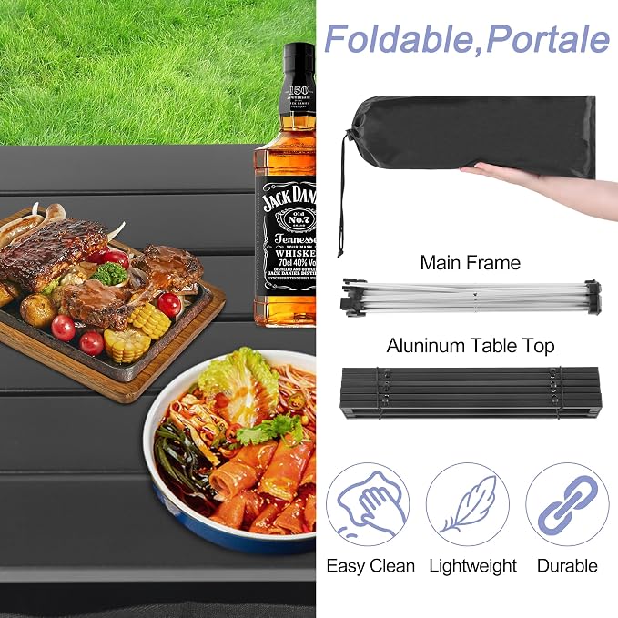 Grope Portable Camping Table Ultralight Aluminum Camp Table - Image 5