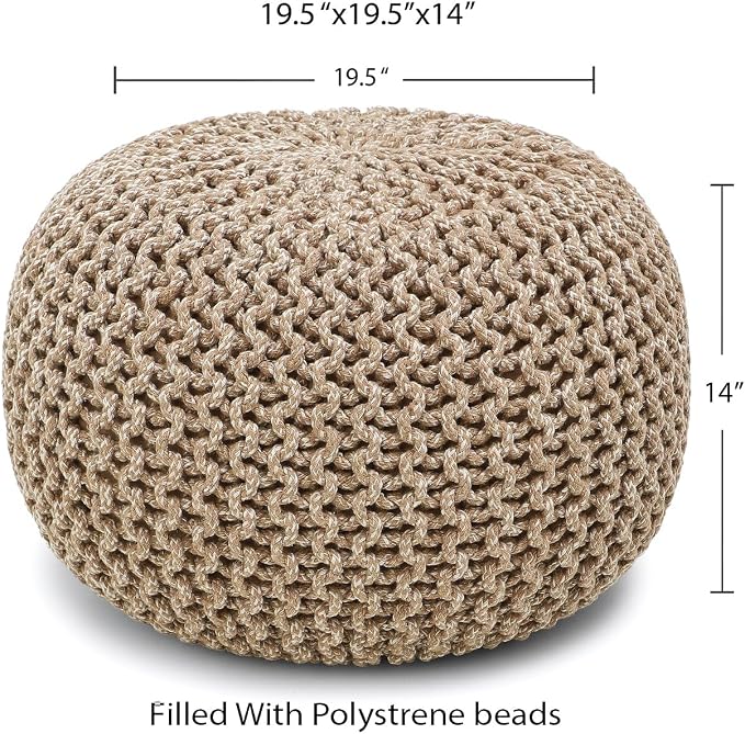 REDEARTH · Round Pouf Ottoman - Image 3