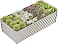8x4x2ft Raised Garden Beds Kit, Galvanized Planter Garden Boxes Outdoor by kingddeergardenbed