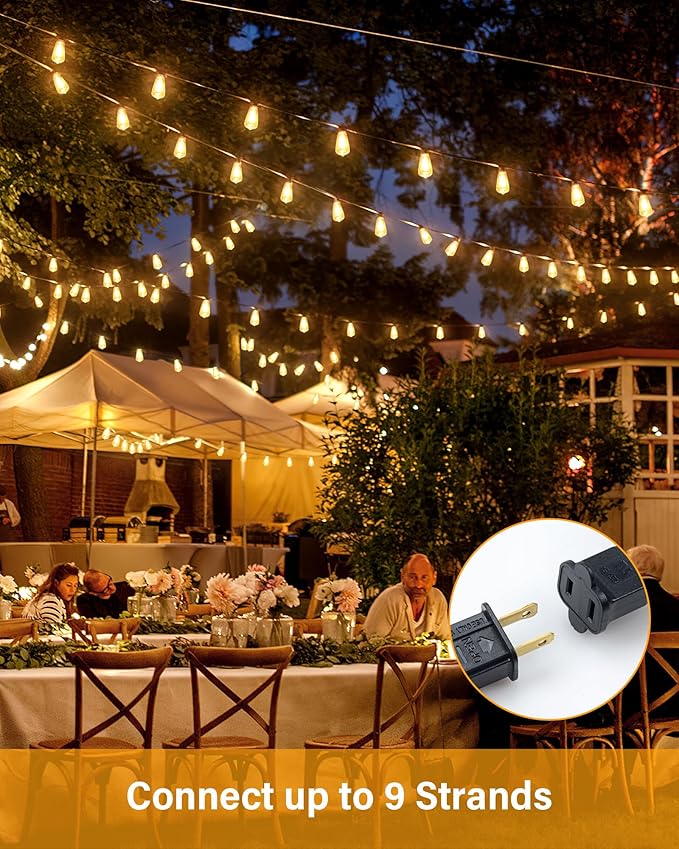 String Lights for Outside, 150FT Patio Lights Outdoor Waterproof - Image 5