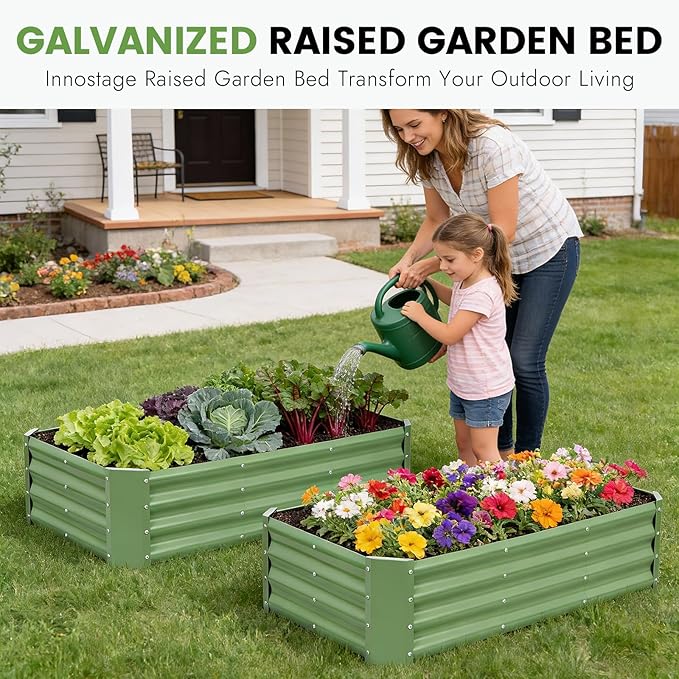 INNO STAGE Galvanized Raised Garden Bed Kit, Rust-Resistant & Easy Assembly - Image 2