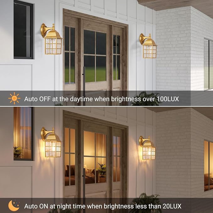 2-Pack Outdoor Porch Light Fixtures - Image 2