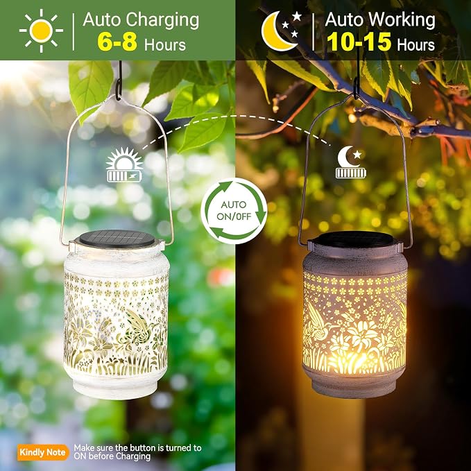KOOPER Solar Lanterns Outdoor Waterproof Christmas Gifts - Image 6