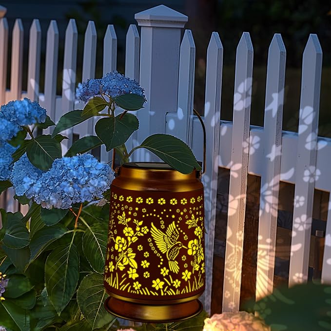KY&BOSAM Solar Hummingbird Lanterns Outdoor Waterproof, Metal Openwork LED - Image 9