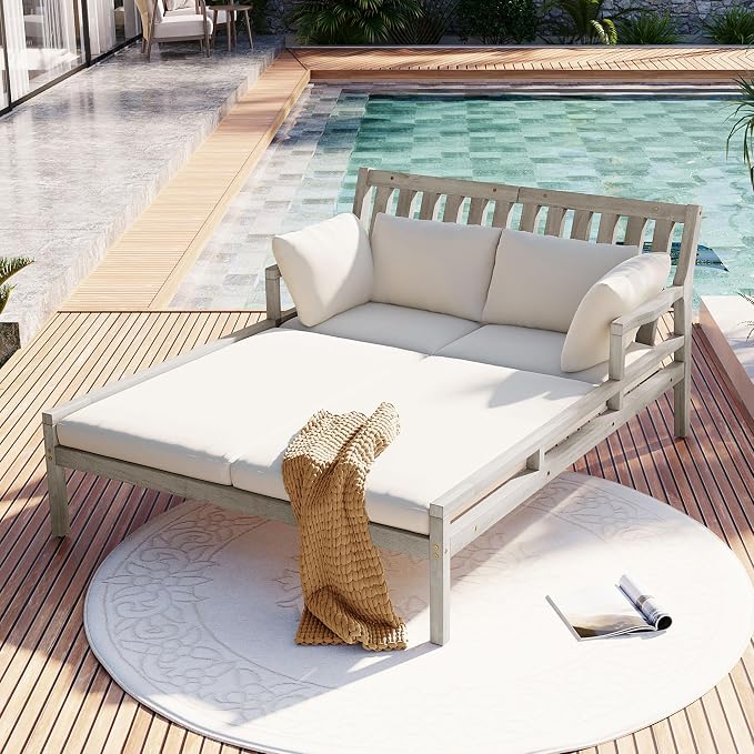 GOWE TREXM Outdoor Daybed, Patio Daybed - Image 3