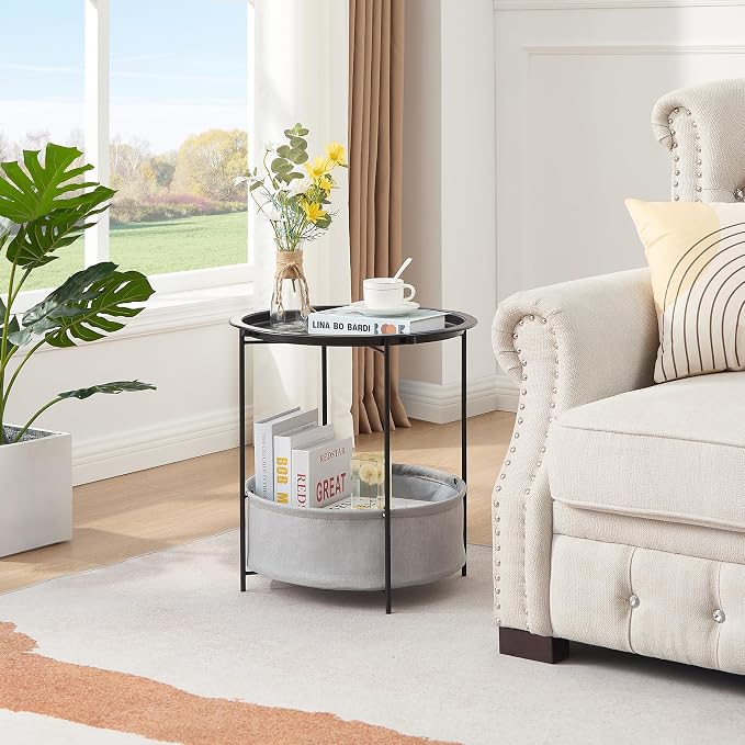VECELO Round Side/End Table - Image 2