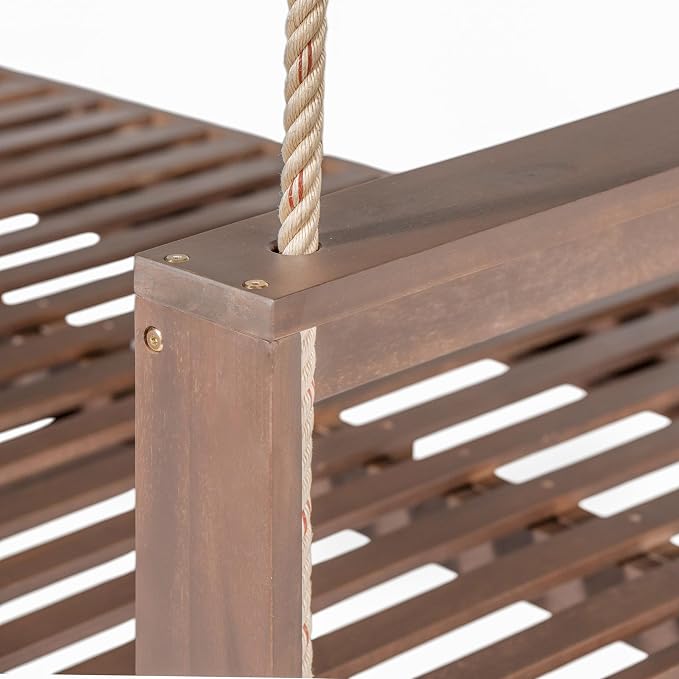 Harper & Bright Designs Patio Wooden Twin Size Porch Swing Daybed Frame - Image 6
