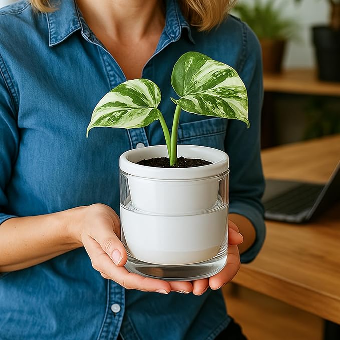 D'vine Dev 4 Inch Design Self Watering Planter - Image 5