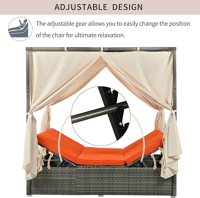 Outdoor Daybed Patio Lounge Bed - Image 3