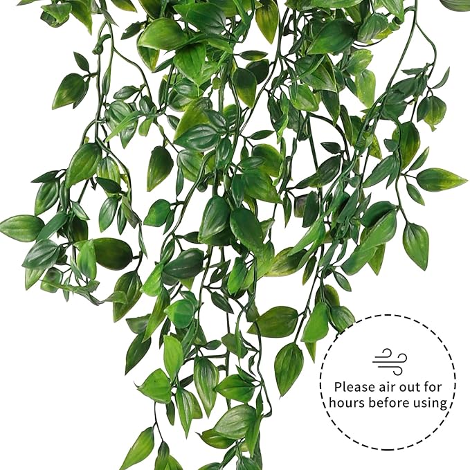 Whonline 2pcs Fake Hanging Plants, Artificial Potted Plants - Image 3