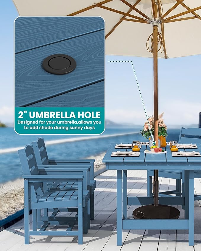 SERWALL Patio Dining Sets for 10 Person, HDPE Dining Set - Image 3