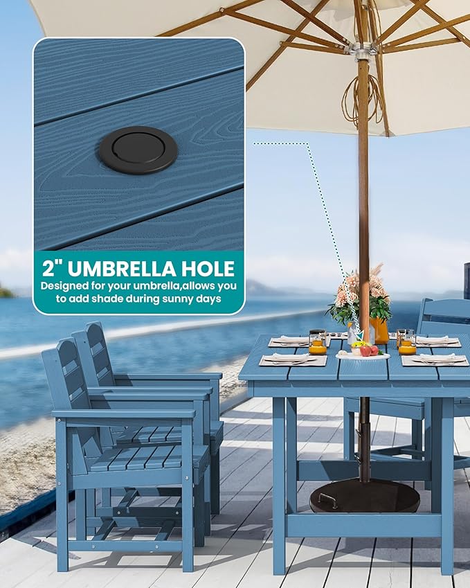 SERWALL Outdoor Dining Table, Patio Table - Image 2