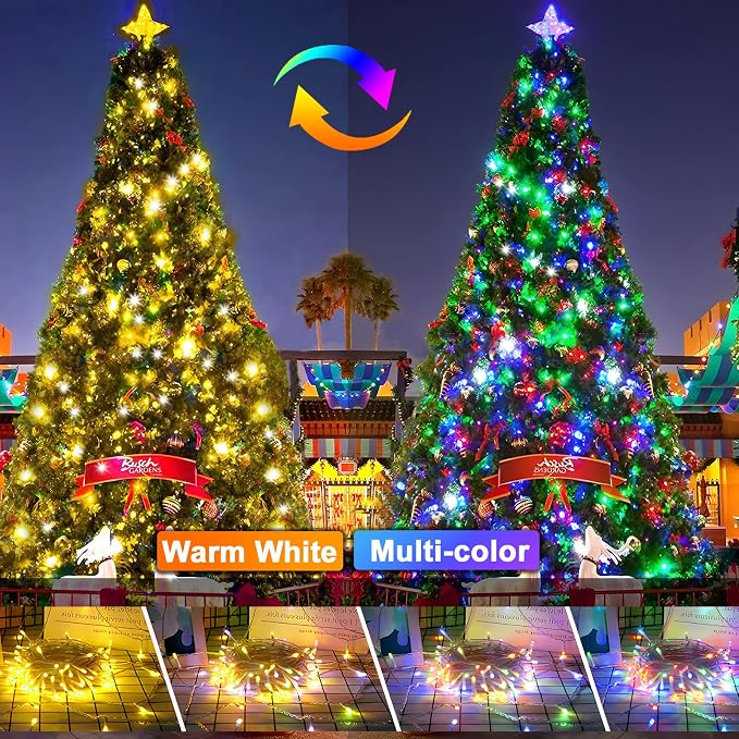 KNONEW 403ft 1000 LED Christmas Lights Color Changing String Lights Outdoor - Image 2