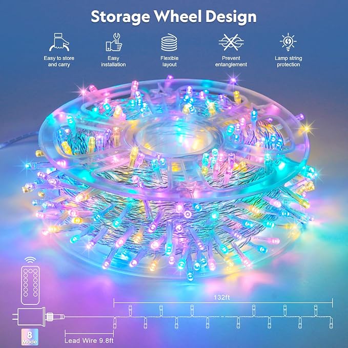 JMEXSUSS 400 LED Easter Lights Indoor Outdoor, 132FT Easter String Lights Plug - Image 5
