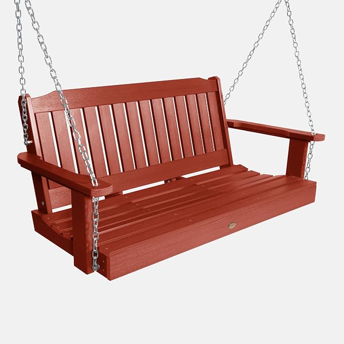 Highwood Lehigh Porch Swing, 4 Feet, Rustic Red by highwood