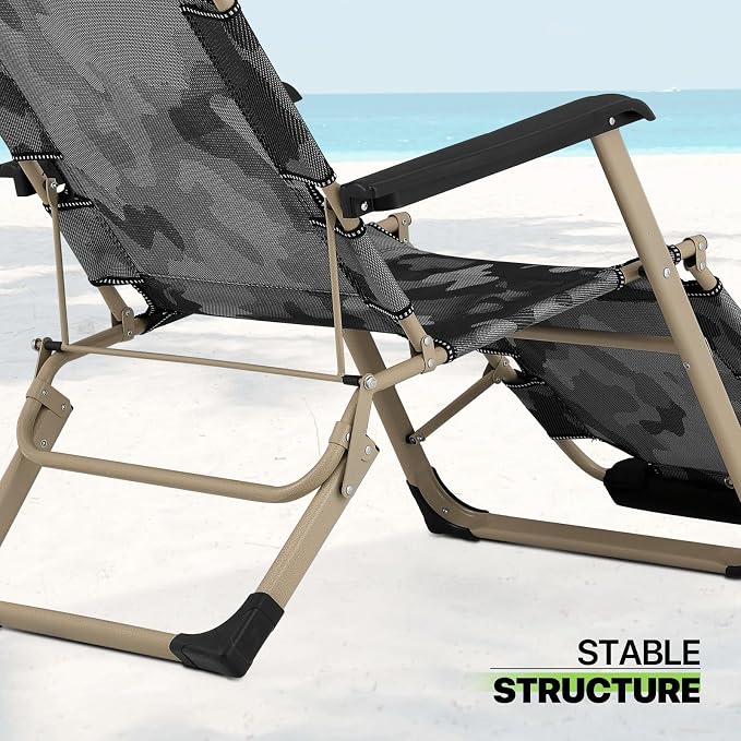 Magshion Folding Patio Chairs Set of 2, Outdoor Lounge Chair - Image 8