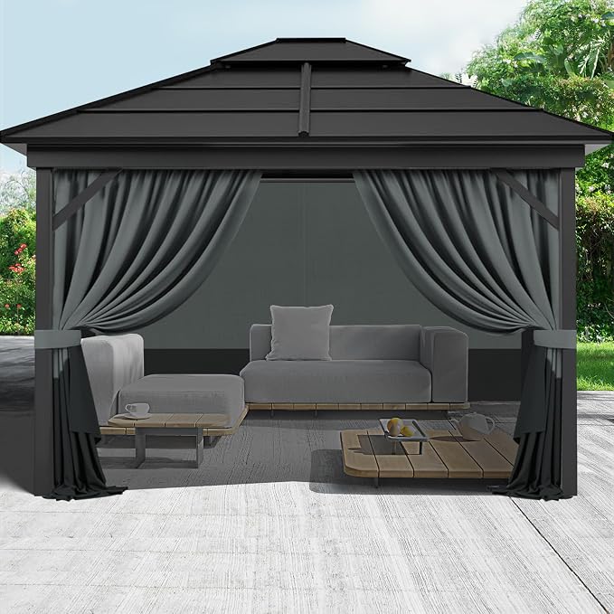 Gazebo Privacy Curtains 12' x 16' - Image 2