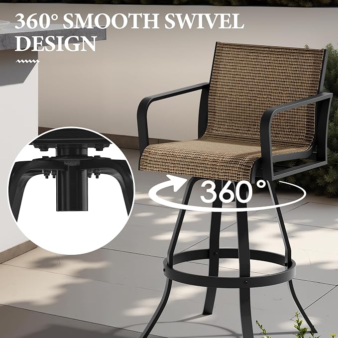 Crestlive Products Outdoor Swivel Bar Stools - Image 4