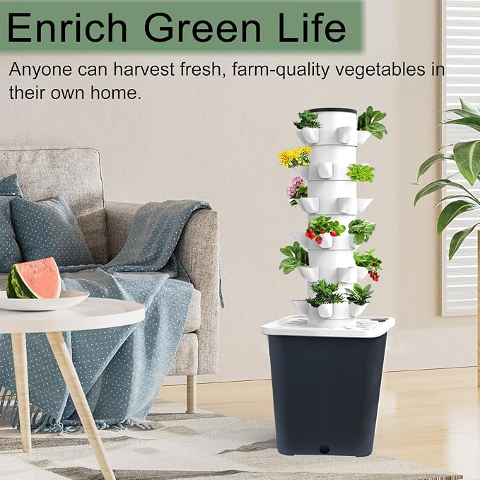 Hydroponics Tower Indoor Growing System Vertical Garden Planter Indoor Smart - Image 3