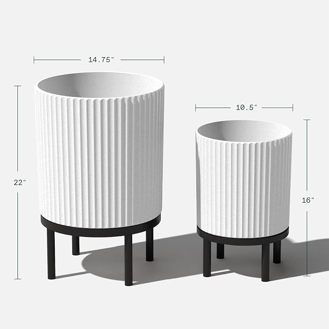 Veradek Demi Series Round Planter w/Stand - Image 3