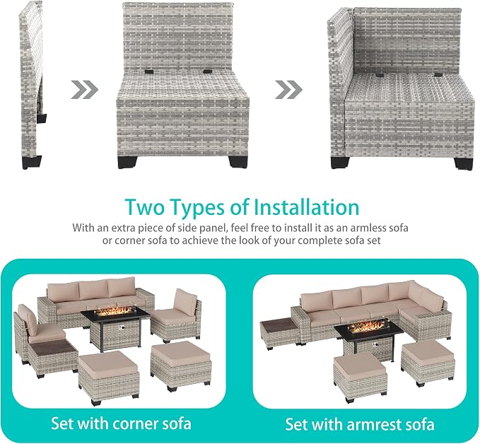 9-Piece Outdoor Patio Furniture Set - Image 2